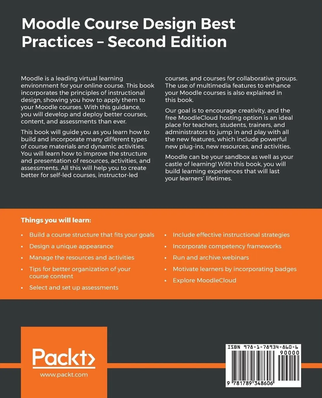 Rückseite: 9781789348606 | Moodle Course Design Best Practices - Second Edition | Nash | Buch