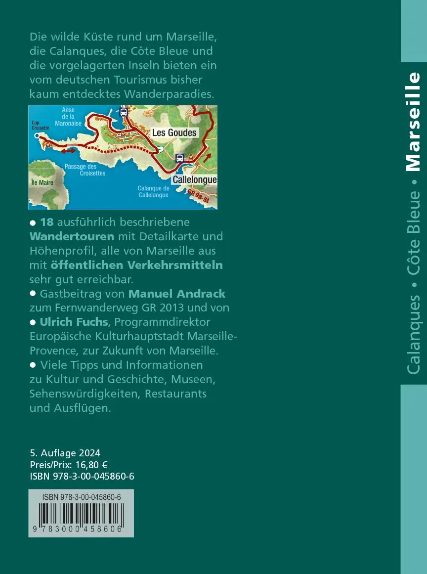Rückseite: 9783000458606 | Marseille, Calanques, Côte Bleue | Uli Frings | Taschenbuch | 148 S.
