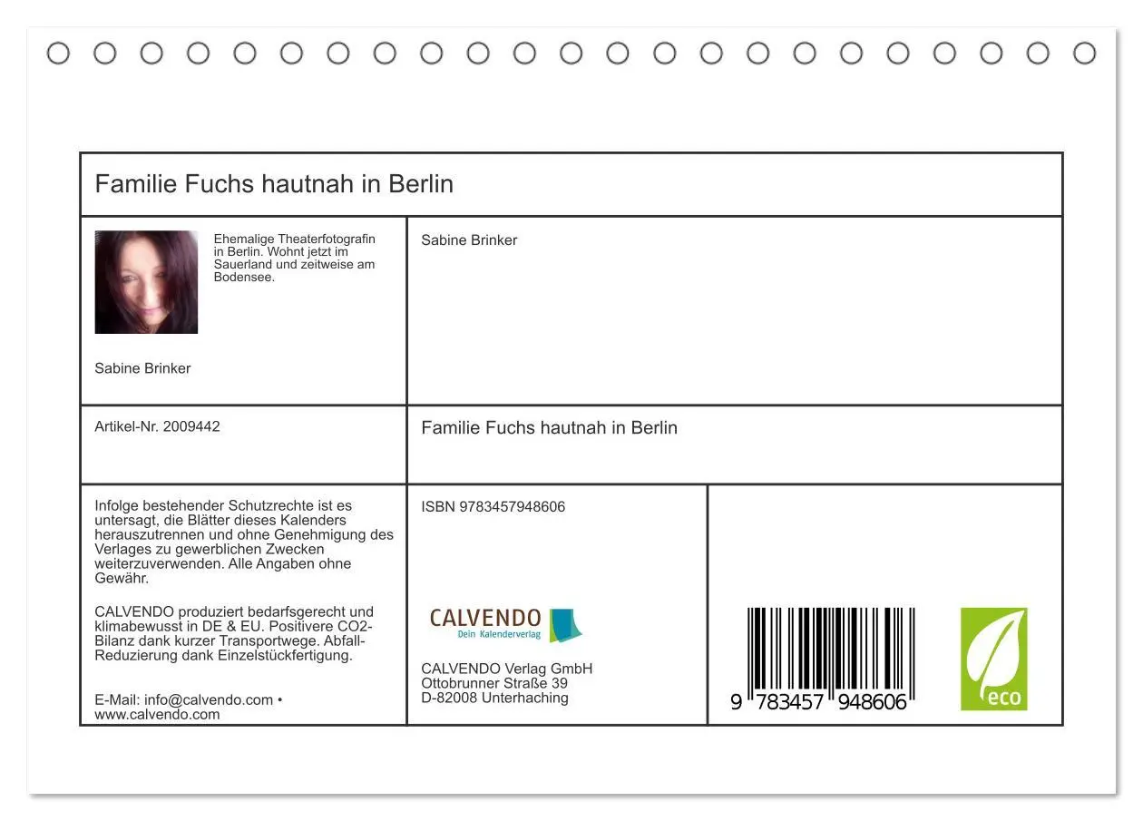 Bild: 9783457948606 | Familie Fuchs hautnah in Berlin (Tischkalender 2026 DIN A5 quer),...