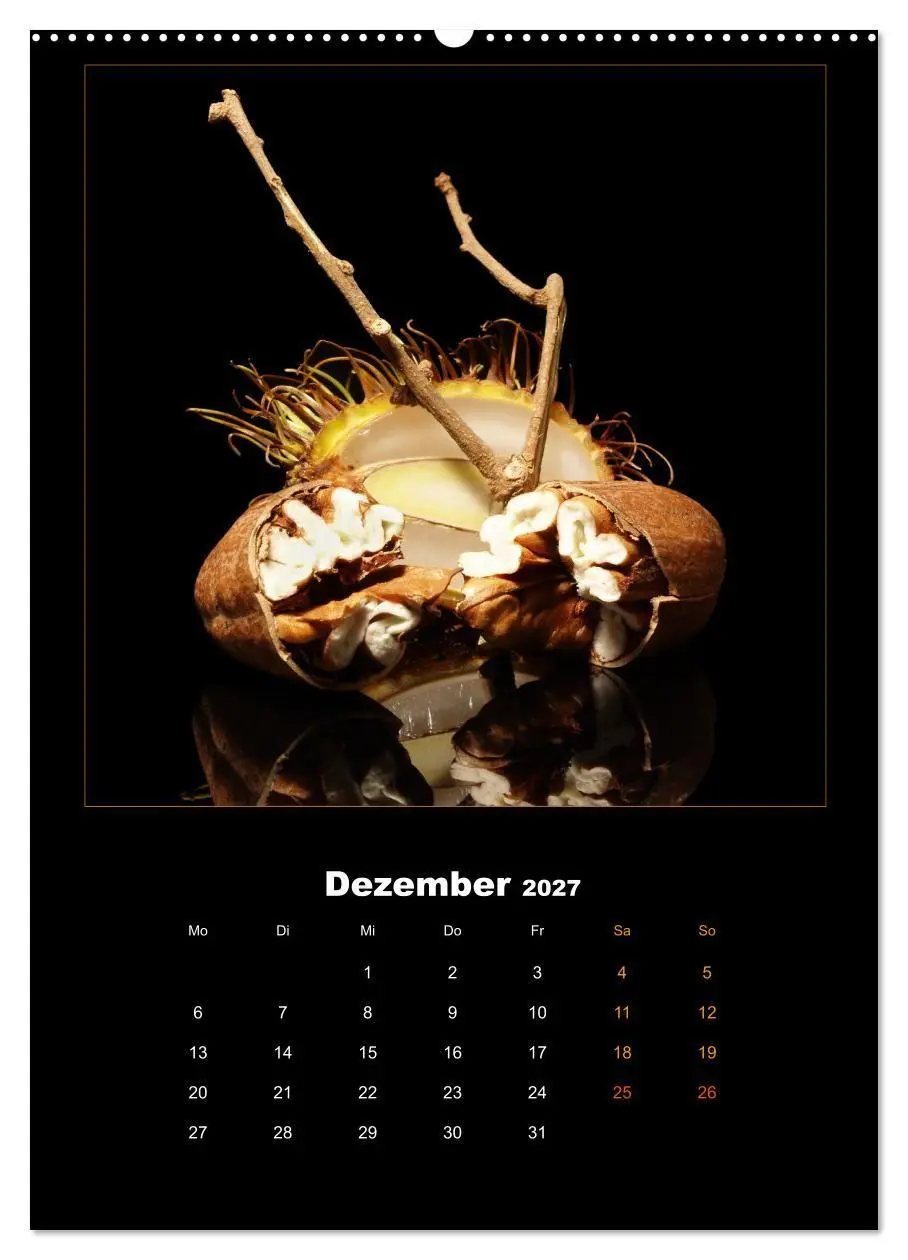 Bild: 9783569508606 | Vegan Food Kalender - Obst und Gemüse auf Schwarz (Wandkalender...