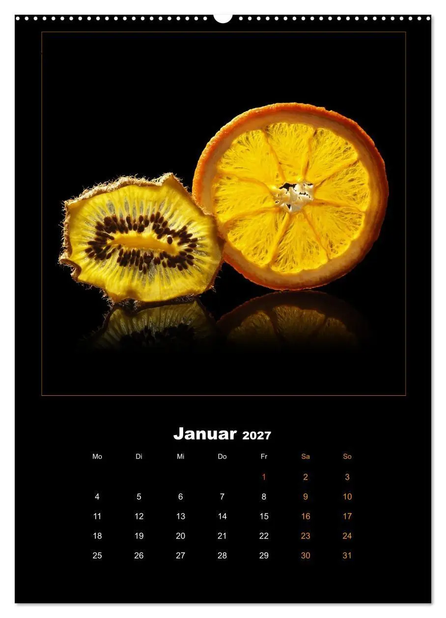 Bild: 9783569508606 | Vegan Food Kalender - Obst und Gemüse auf Schwarz (Wandkalender...