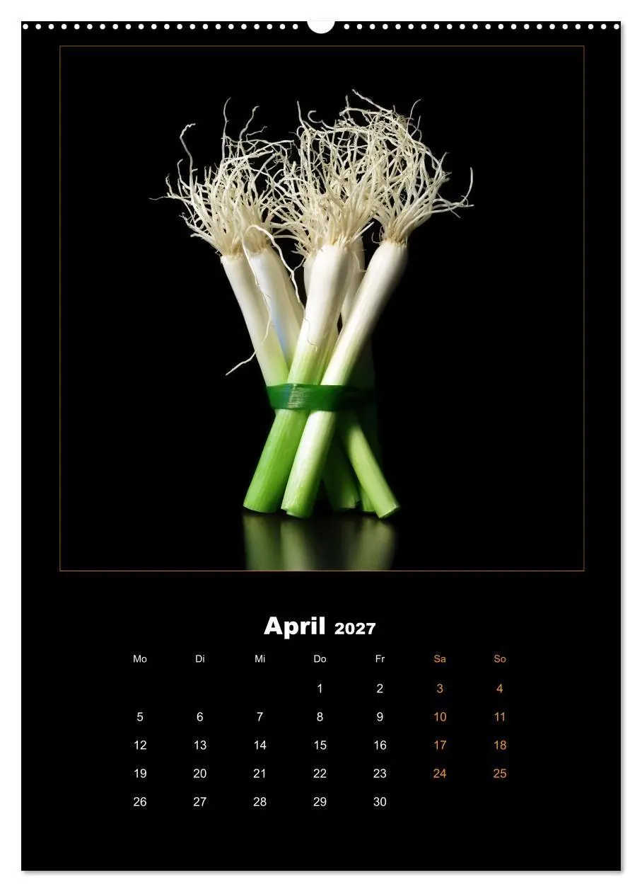Bild: 9783569508606 | Vegan Food Kalender - Obst und Gemüse auf Schwarz (Wandkalender...