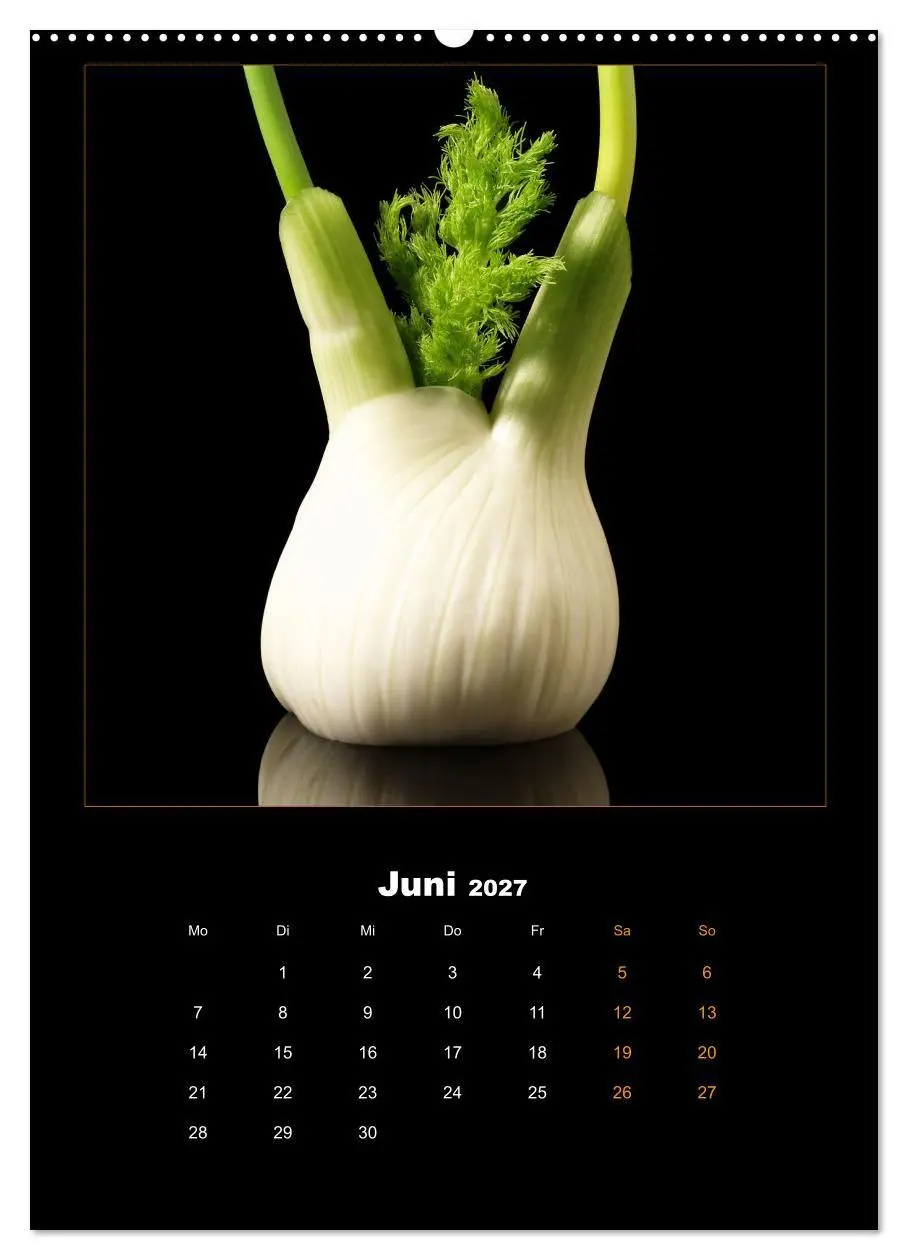 Bild: 9783569508606 | Vegan Food Kalender - Obst und Gemüse auf Schwarz (Wandkalender...