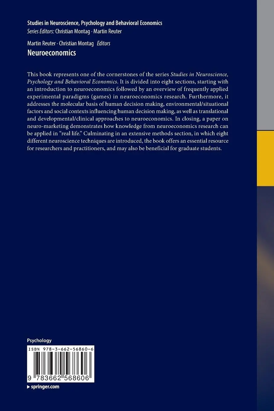 Rückseite: 9783662568606 | Neuroeconomics | Christian Montag (u. a.) | Taschenbuch | xi | 2018
