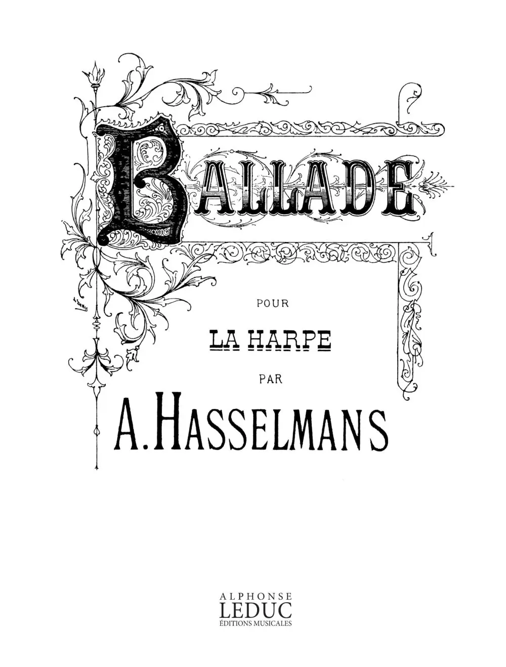 Cover: 9790046078606 | Ballade for Harp | Alphonse Hasselmans | Buch | Alphonse Leduc