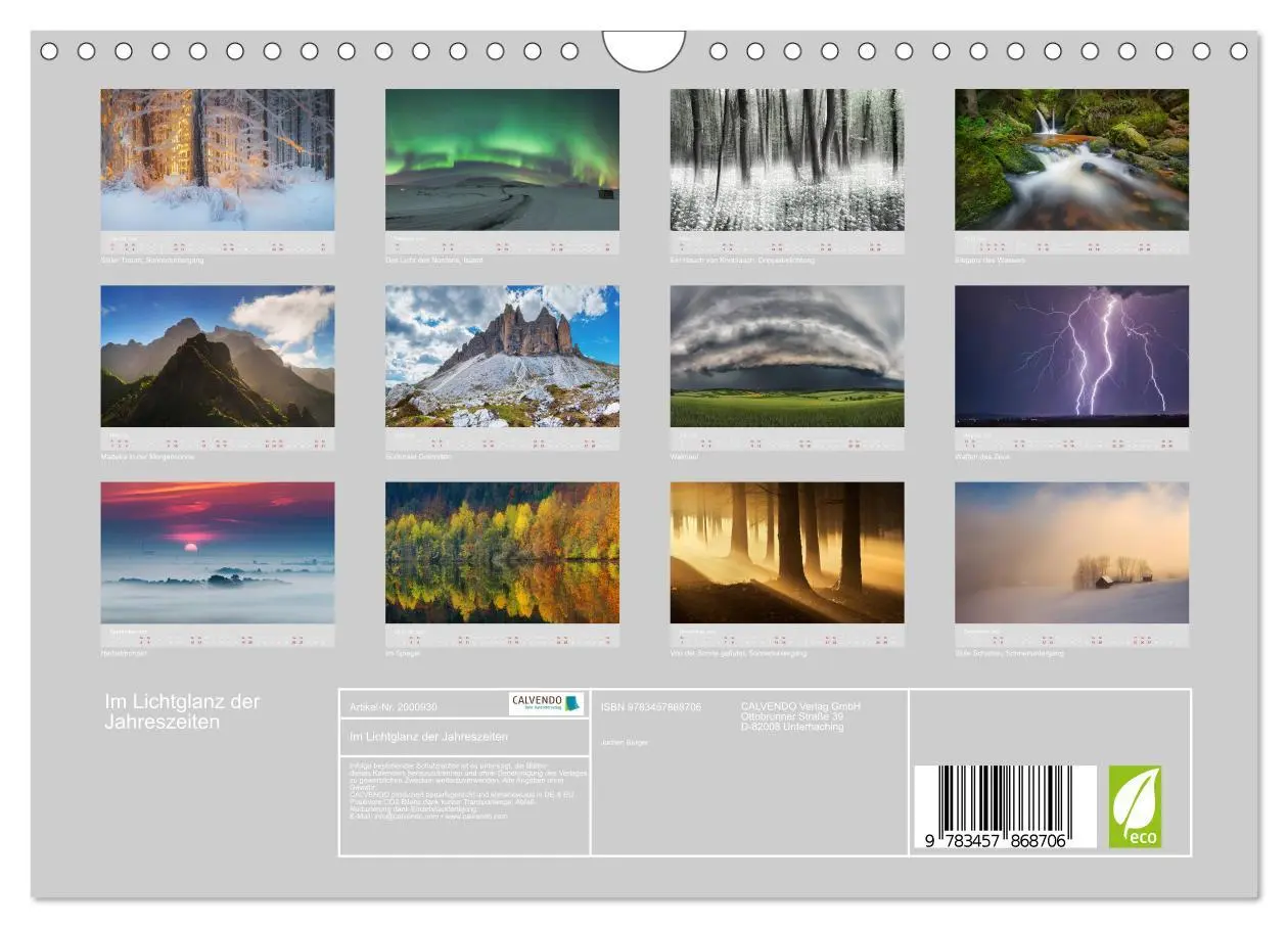 Bild: 9783457868706 | Im Lichtglanz der Jahreszeiten (Wandkalender 2026 DIN A4 quer),...