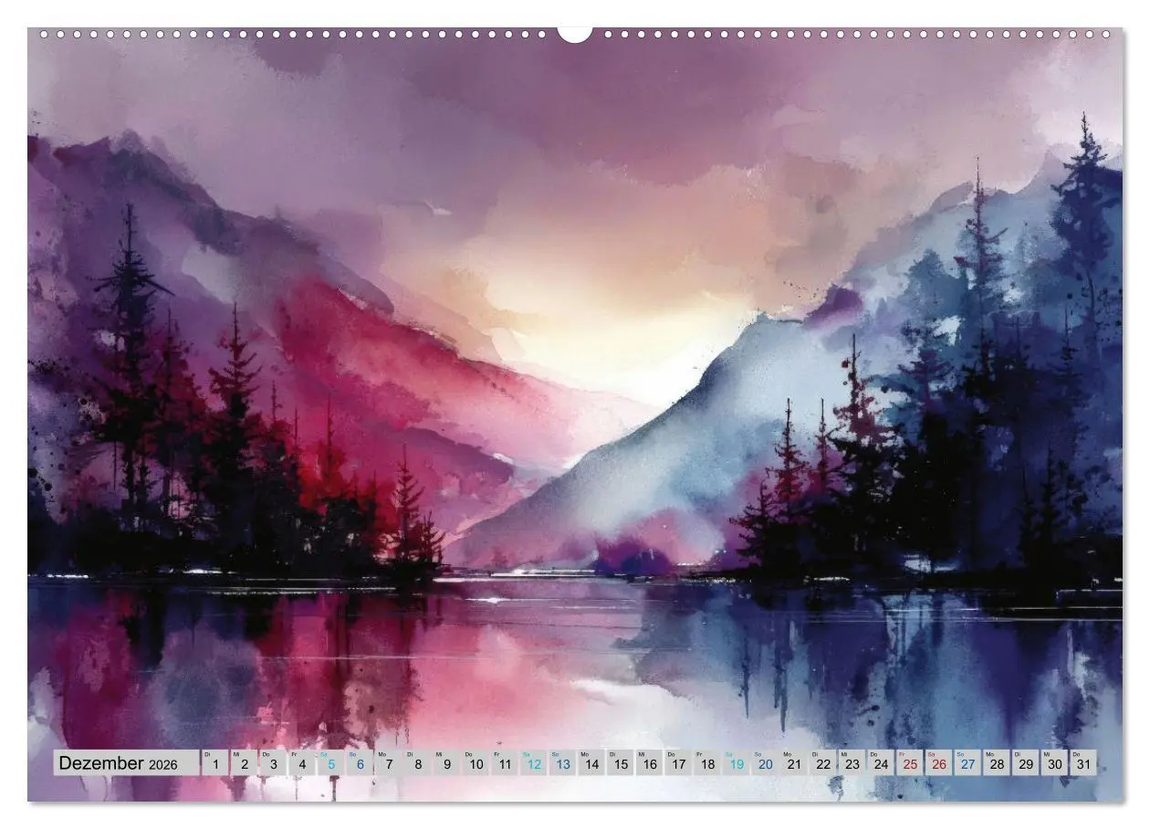 Bild: 9783516648706 | Farbige Bergwelten (hochwertiger Premium Wandkalender 2026 DIN A2...