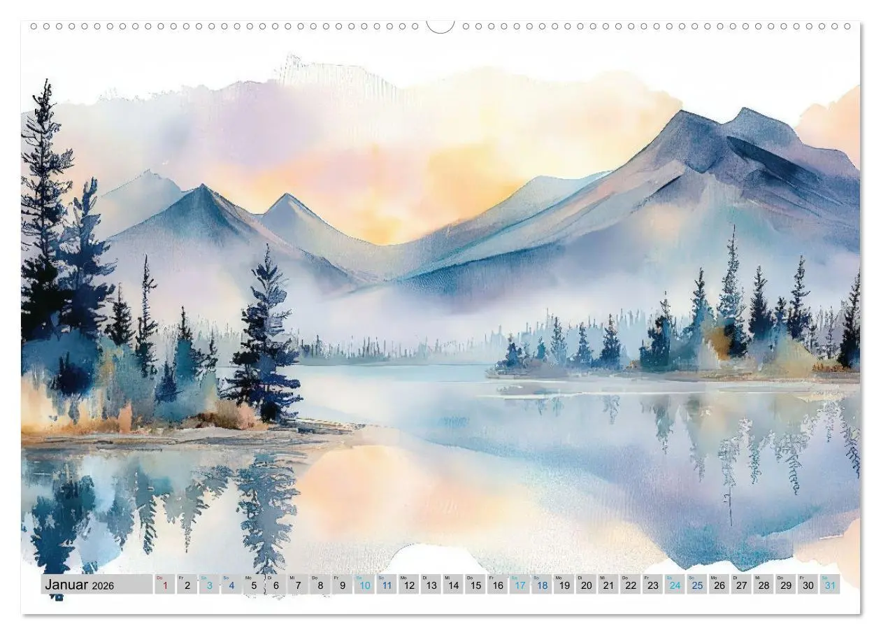 Bild: 9783516648706 | Farbige Bergwelten (hochwertiger Premium Wandkalender 2026 DIN A2...