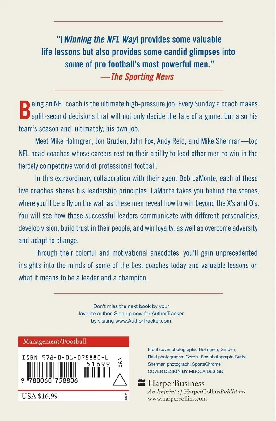 Rückseite: 9780060758806 | Winning the NFL Way | Bob LaMonte (u. a.) | Taschenbuch | Englisch
