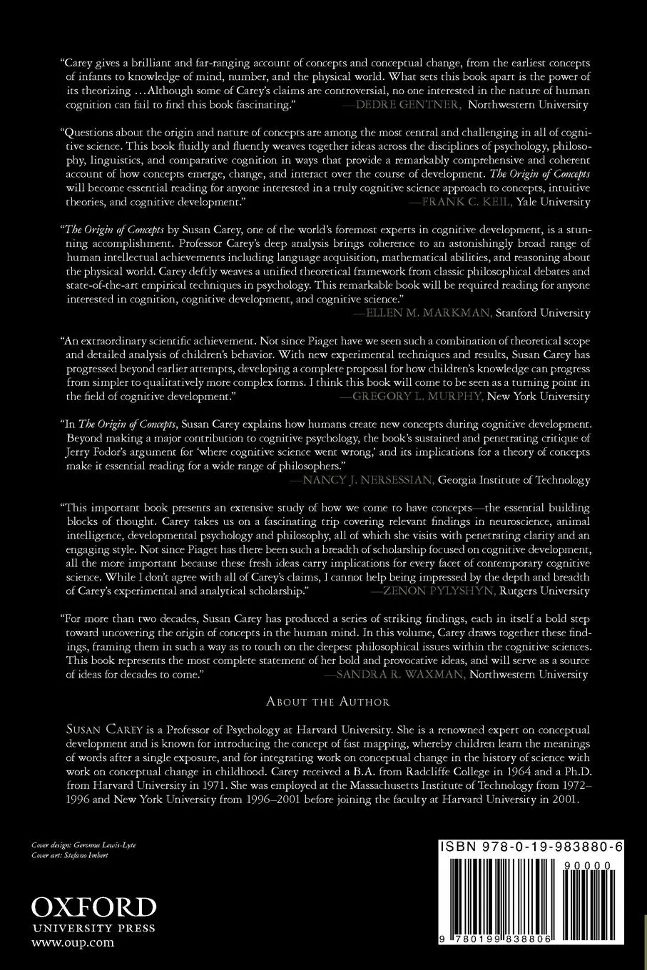 Rückseite: 9780199838806 | The Origin of Concepts | Susan Carey | Taschenbuch | Englisch | 2011
