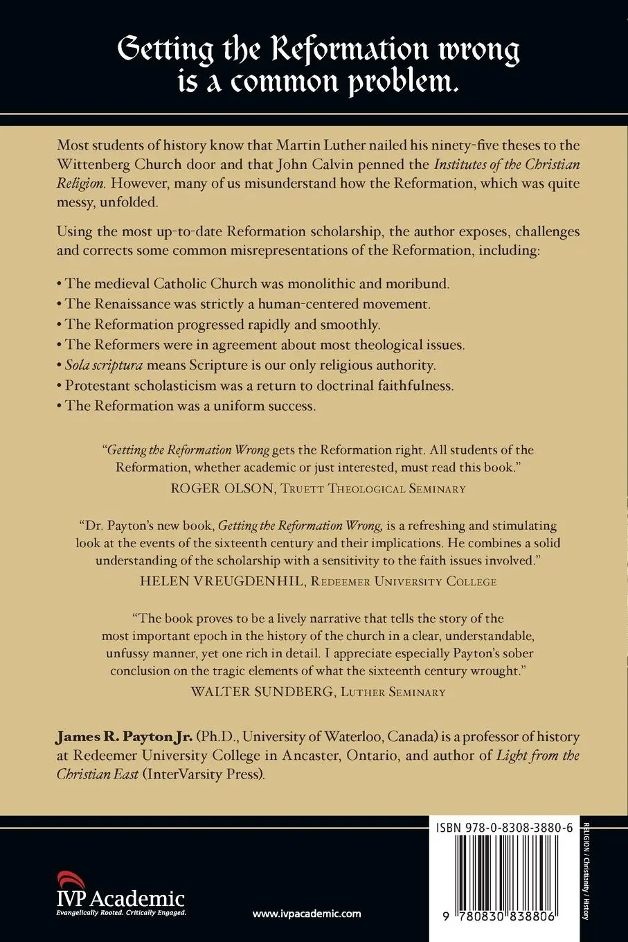 Rückseite: 9780830838806 | Getting the Reformation Wrong | Correcting Some Misunderstandings