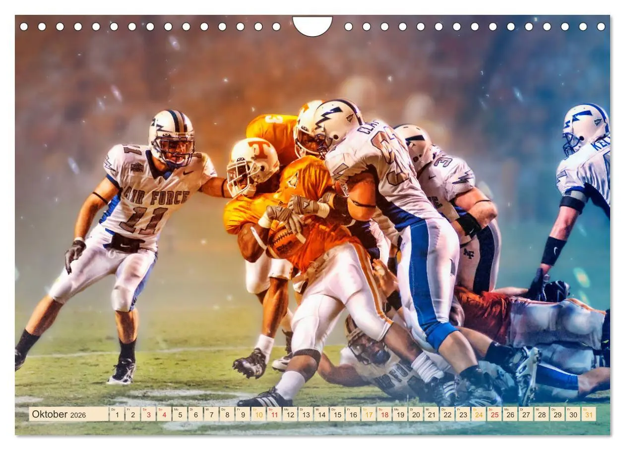Bild: 9783457858806 | American Football - Fight (Wandkalender 2026 DIN A4 quer), CALVENDO...
