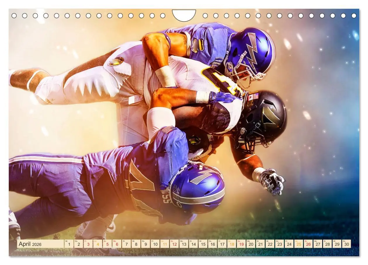 Bild: 9783457858806 | American Football - Fight (Wandkalender 2026 DIN A4 quer), CALVENDO...