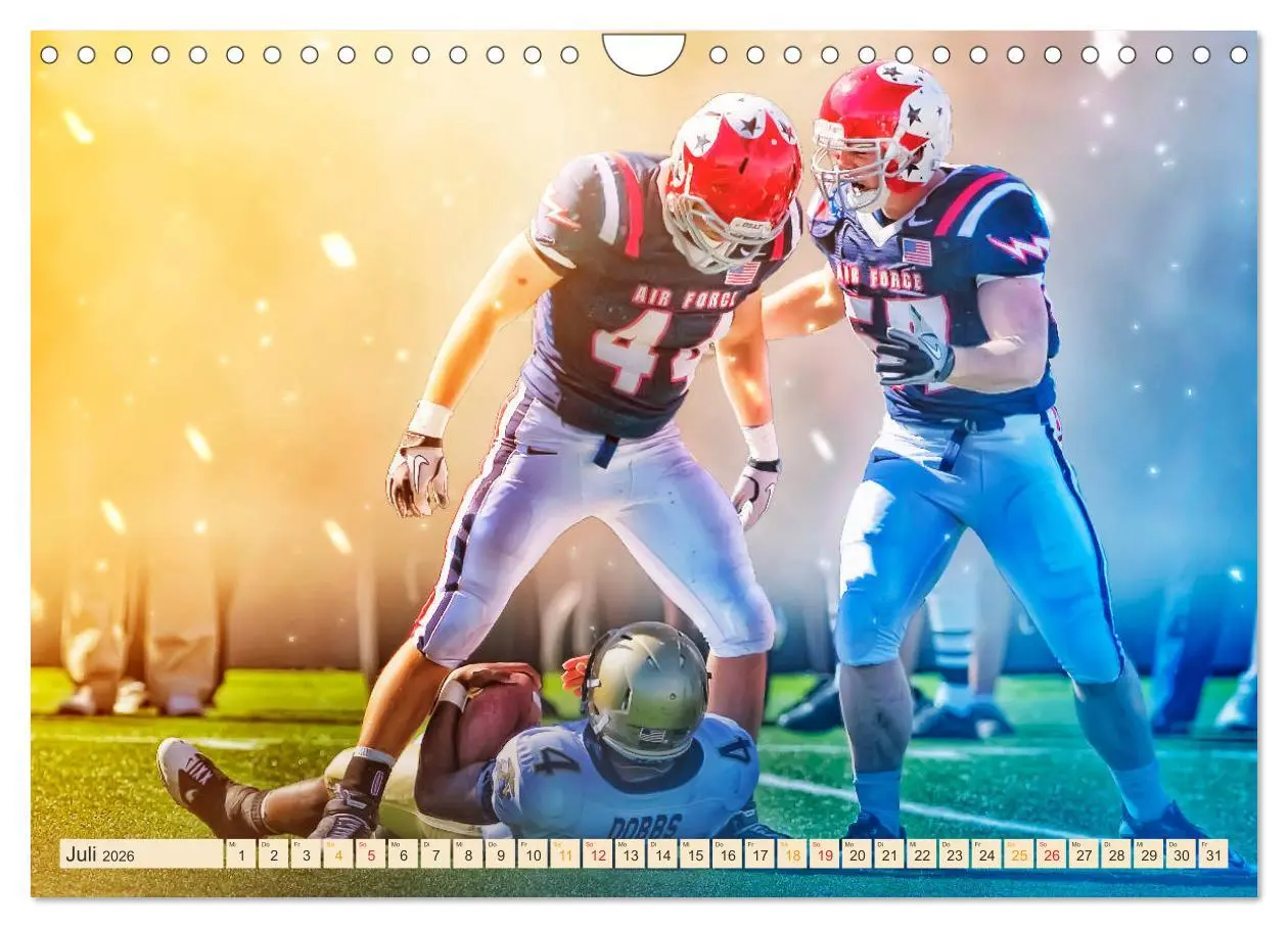 Bild: 9783457858806 | American Football - Fight (Wandkalender 2026 DIN A4 quer), CALVENDO...