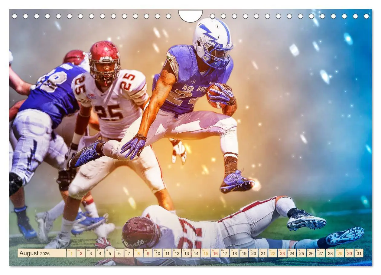 Bild: 9783457858806 | American Football - Fight (Wandkalender 2026 DIN A4 quer), CALVENDO...