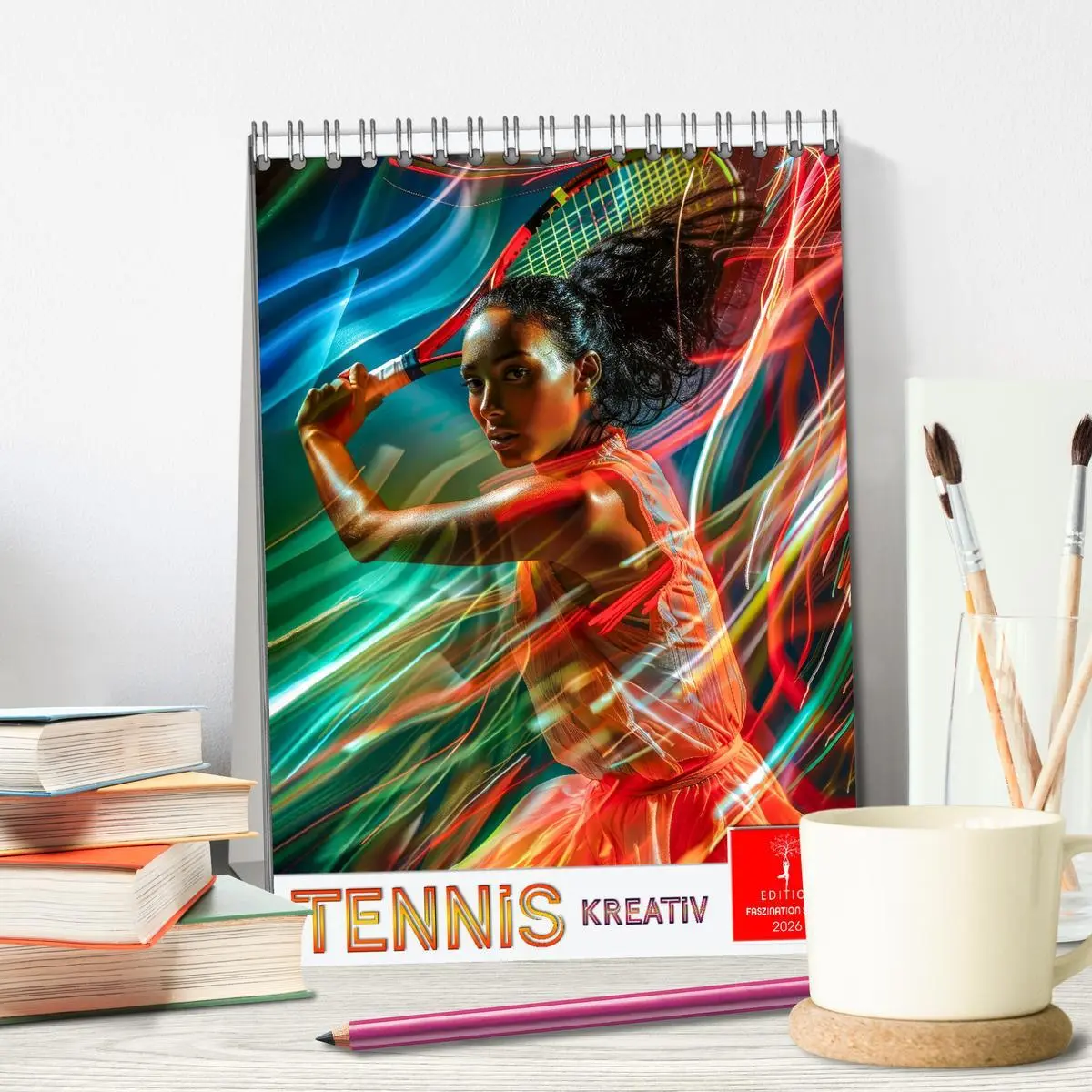Bild: 9783516258806 | Tennis kreativ (Tischkalender 2026 DIN A5 hoch), CALVENDO...