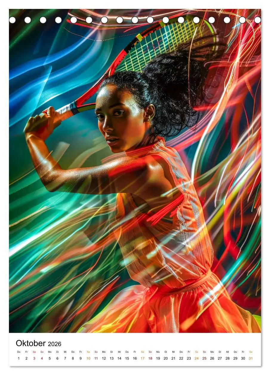 Bild: 9783516258806 | Tennis kreativ (Tischkalender 2026 DIN A5 hoch), CALVENDO...