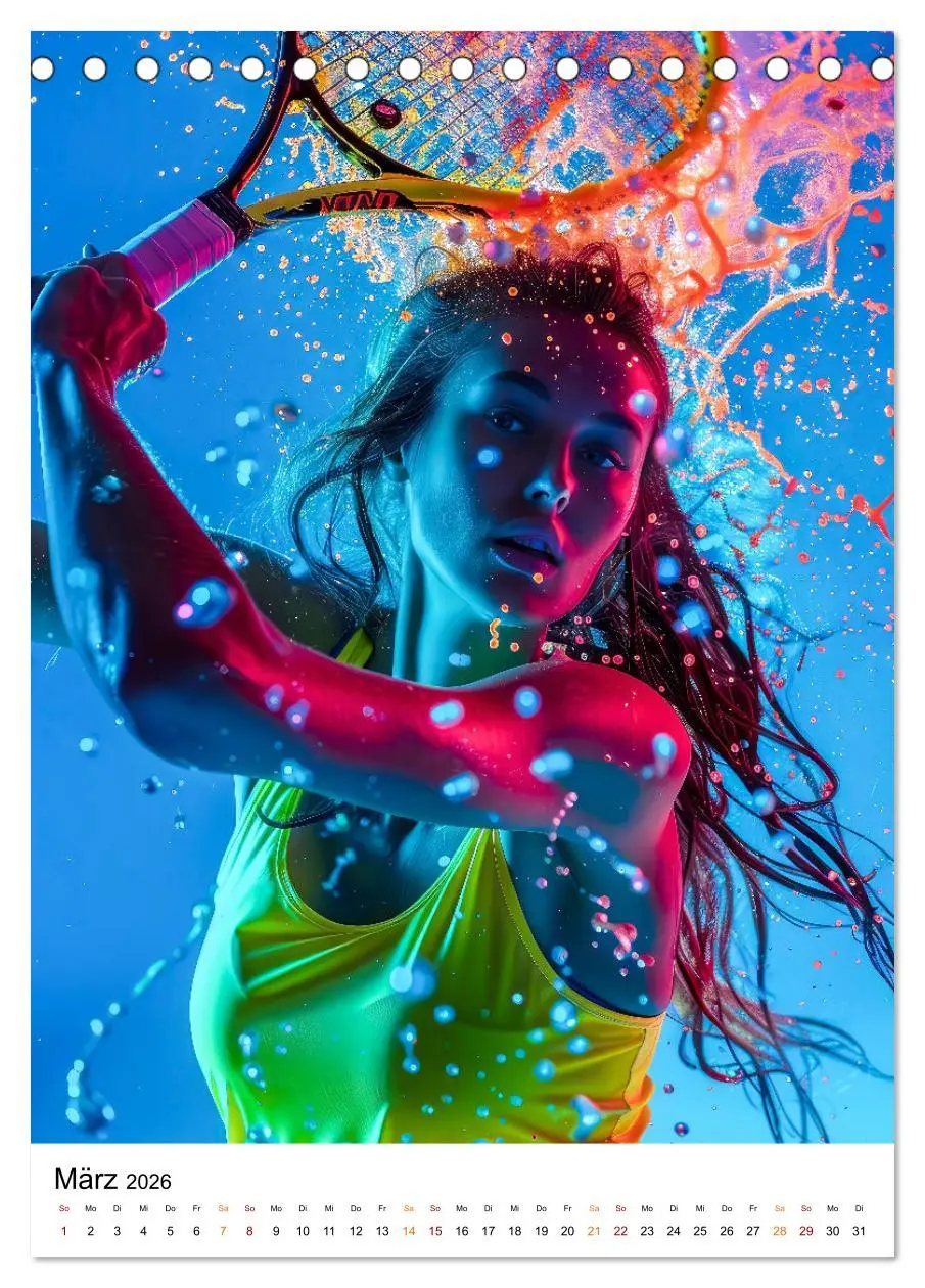 Bild: 9783516258806 | Tennis kreativ (Tischkalender 2026 DIN A5 hoch), CALVENDO...