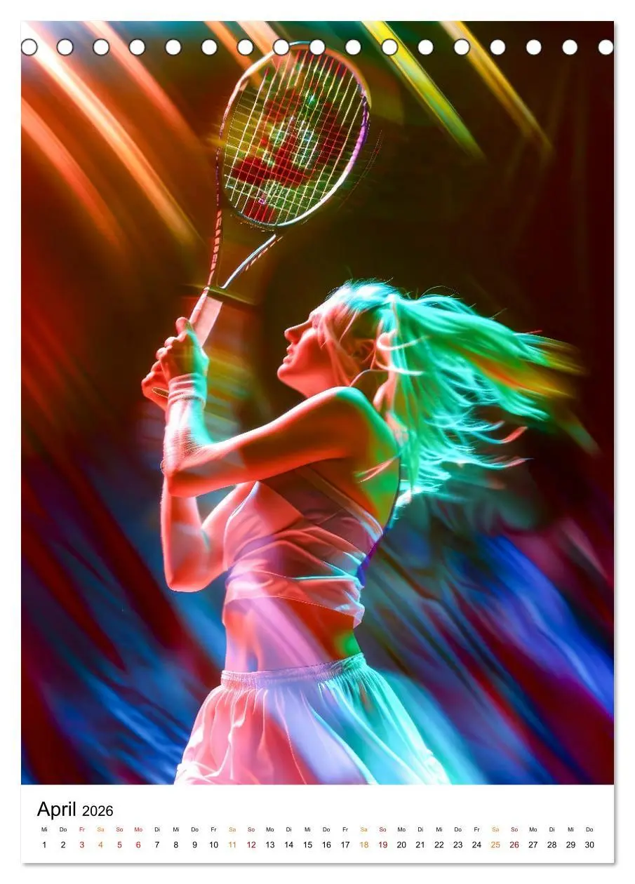 Bild: 9783516258806 | Tennis kreativ (Tischkalender 2026 DIN A5 hoch), CALVENDO...