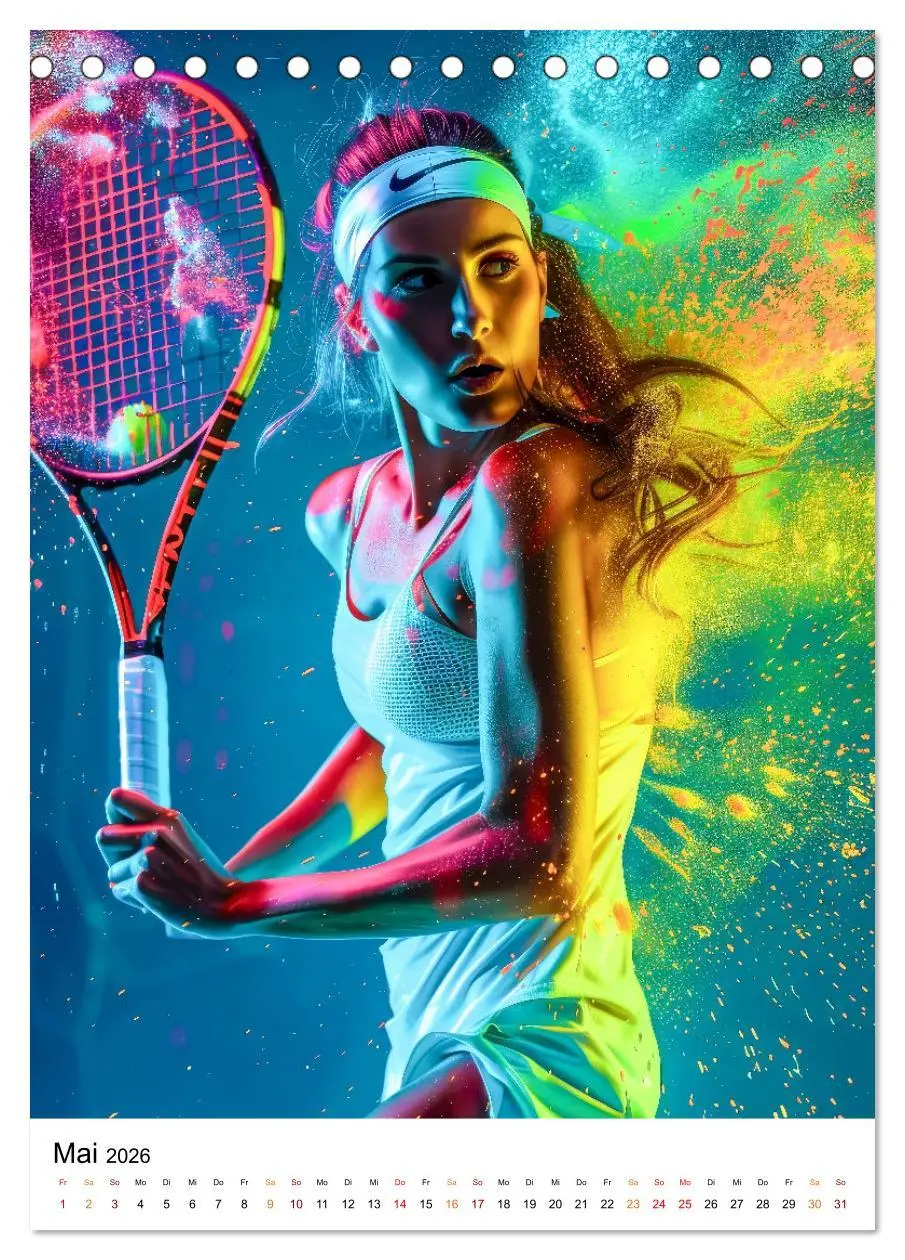 Bild: 9783516258806 | Tennis kreativ (Tischkalender 2026 DIN A5 hoch), CALVENDO...