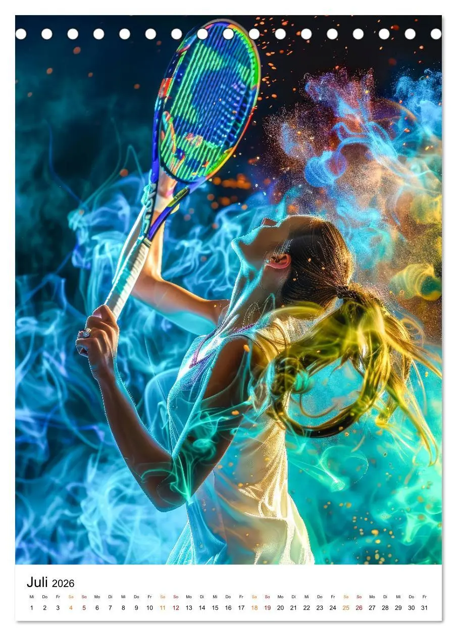 Bild: 9783516258806 | Tennis kreativ (Tischkalender 2026 DIN A5 hoch), CALVENDO...