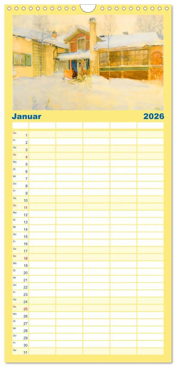 Bild: 9783516498806 | Familienplaner 2026 - Schwedens heile Welt mit 5 Spalten...