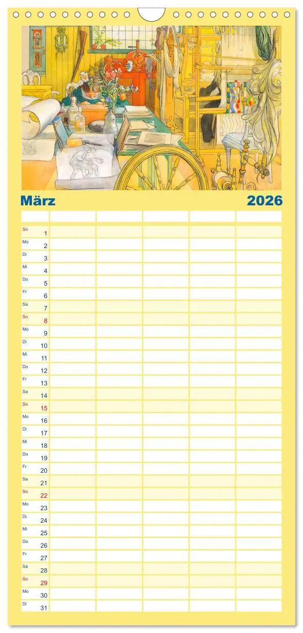 Bild: 9783516498806 | Familienplaner 2026 - Schwedens heile Welt mit 5 Spalten...