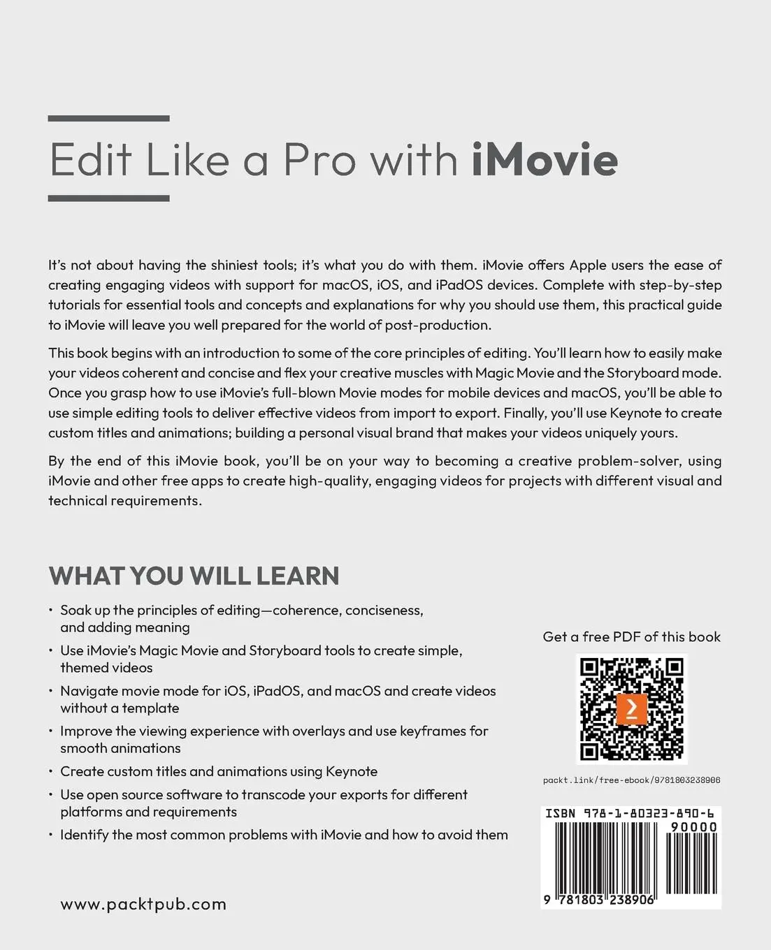 Rückseite: 9781803238906 | Edit Like a Pro with iMovie | Regit | Taschenbuch | Englisch | 2023