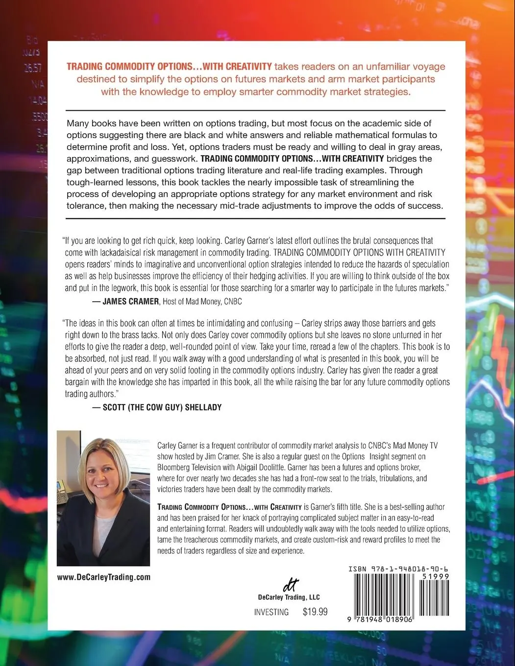 Rückseite: 9781948018906 | TRADING COMMODITY OPTIONS...WITH CREATIVITY | Carley Garner | Buch