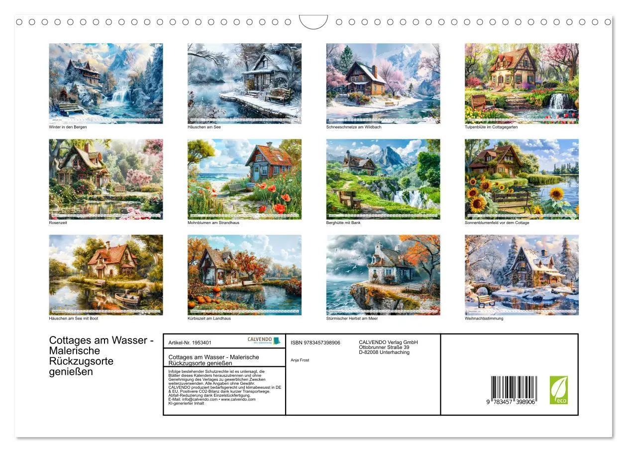 Bild: 9783457398906 | Cottages am Wasser - Malerische Rückzugsorte genießen (Wandkalender...