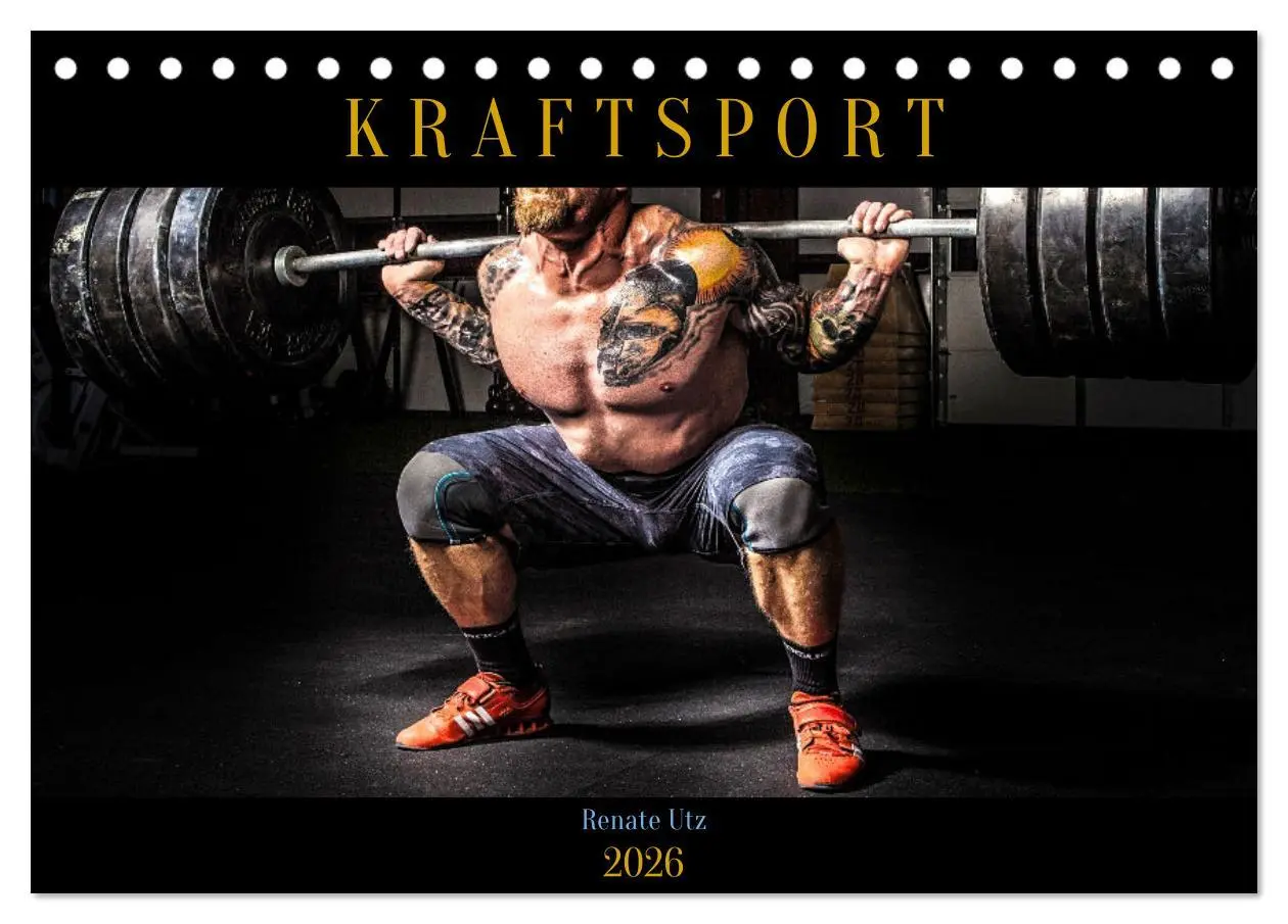 Cover: 9783457608906 | Kraftsport (Tischkalender 2026 DIN A5 quer), CALVENDO Monatskalender