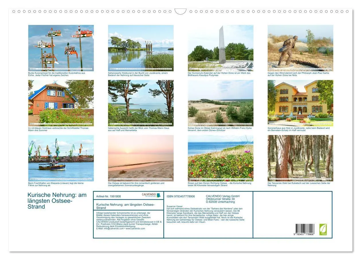 Bild: 9783457778906 | Kurische Nehrung: am längsten Ostsee-Strand (Wandkalender 2026 DIN...