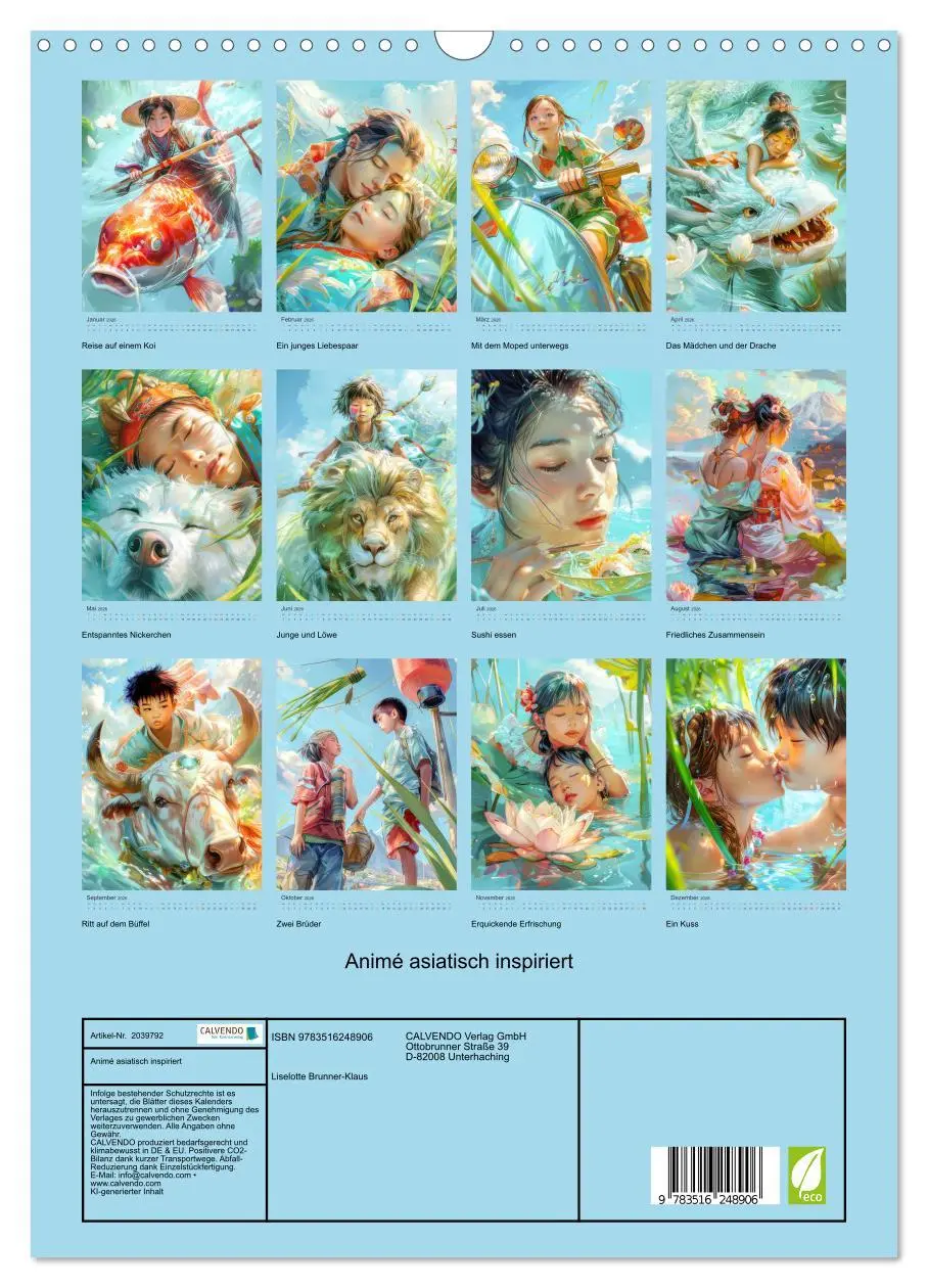 Bild: 9783516248906 | Animé asiatisch inspiriert (Wandkalender 2026 DIN A3 hoch),...