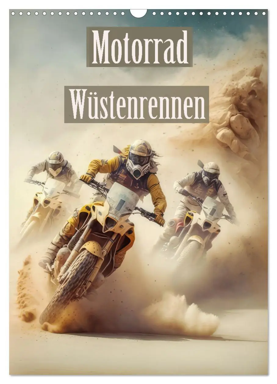 Cover: 9783516318906 | Motorrad Wüstenrennen (Wandkalender 2026 DIN A3 hoch), CALVENDO...