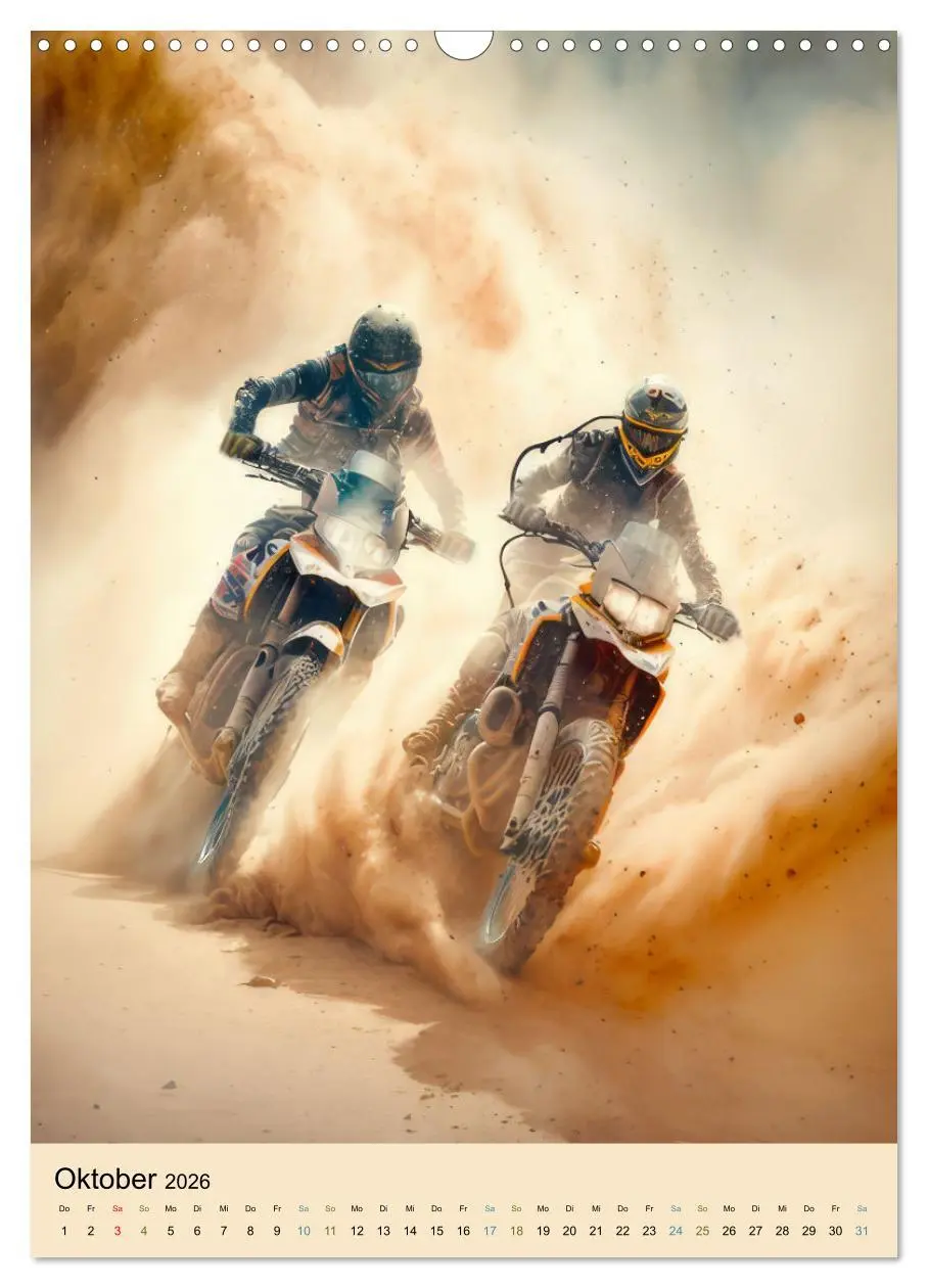Bild: 9783516318906 | Motorrad Wüstenrennen (Wandkalender 2026 DIN A3 hoch), CALVENDO...