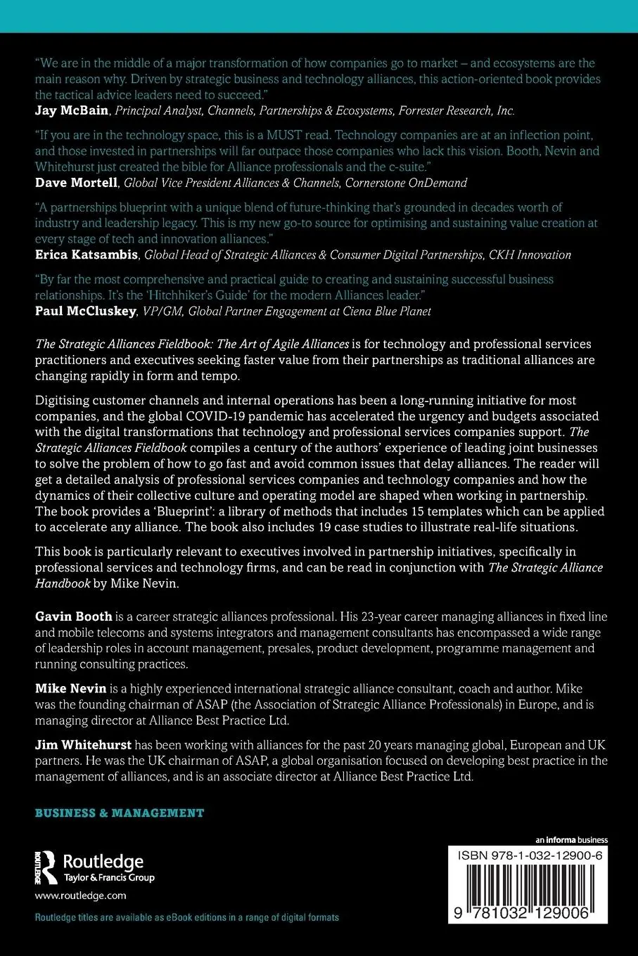 Rückseite: 9781032129006 | The Strategic Alliances Fieldbook | The Art of Agile Alliances | Buch