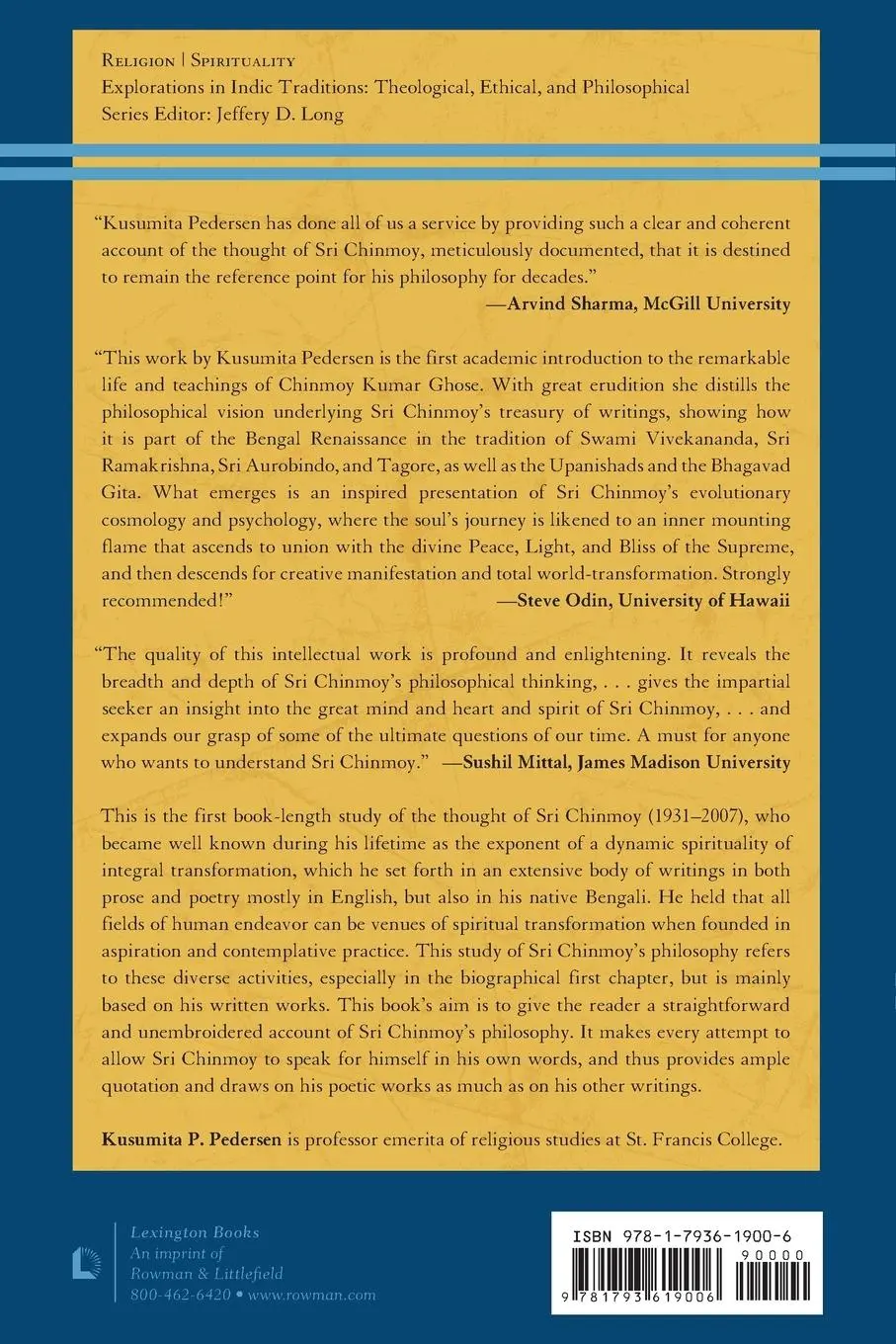 Rückseite: 9781793619006 | The Philosophy of Sri Chinmoy | Love and Transformation | Pedersen