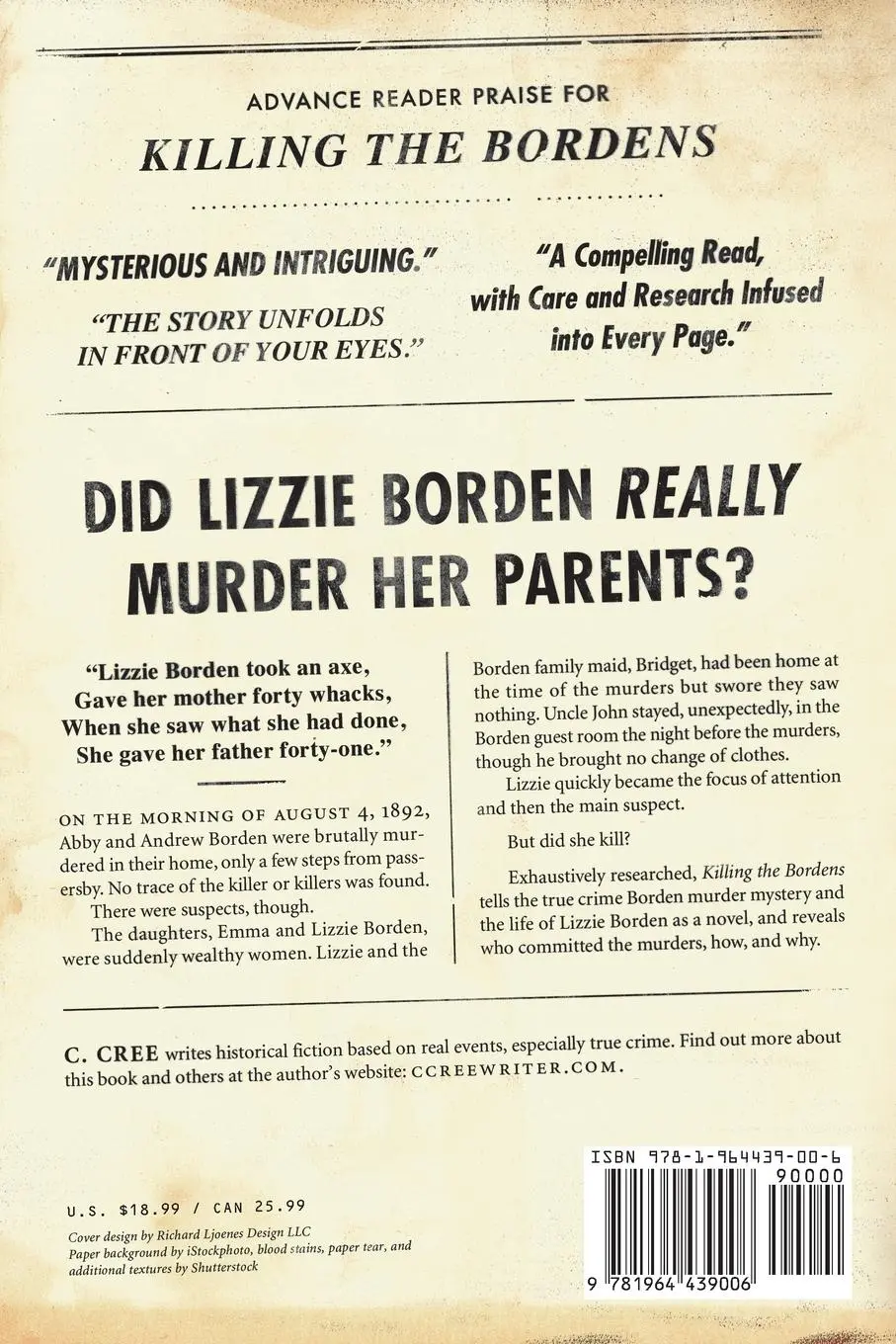 Rückseite: 9781964439006 | Killing the Bordens | C. Cree | Taschenbuch | Englisch | 2024