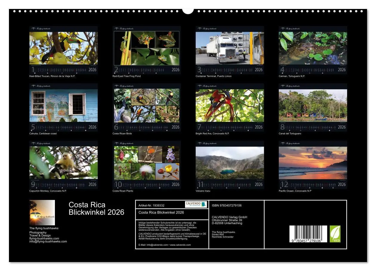 Bild: 9783457279106 | Costa Rica Blickwinkel 2026 (hochwertiger Premium Wandkalender 2026...