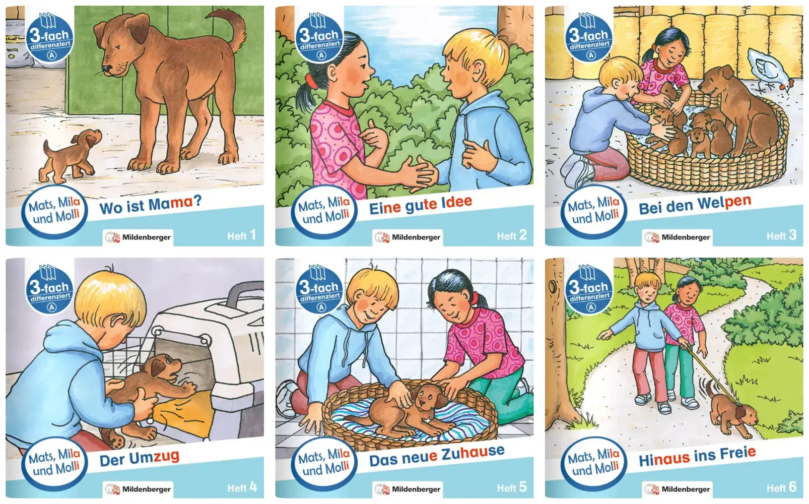 Cover: 9783619019106 | Paket - Mats, Mila und Molli - Heft 1-6, Schwierigkeitsstufe A. H.1-6