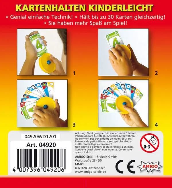 Bild: 4007396049206 | Kartenhalter, gelb (Spiel-Zubehör) | Genial einfache Technik! | Spiel