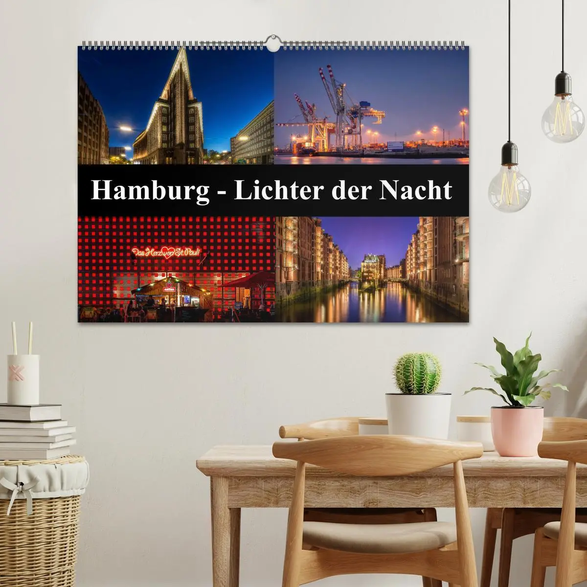 Bild: 9783516049206 | Hamburg - Lichter der Nacht (Wandkalender 2026 DIN A2 quer),...