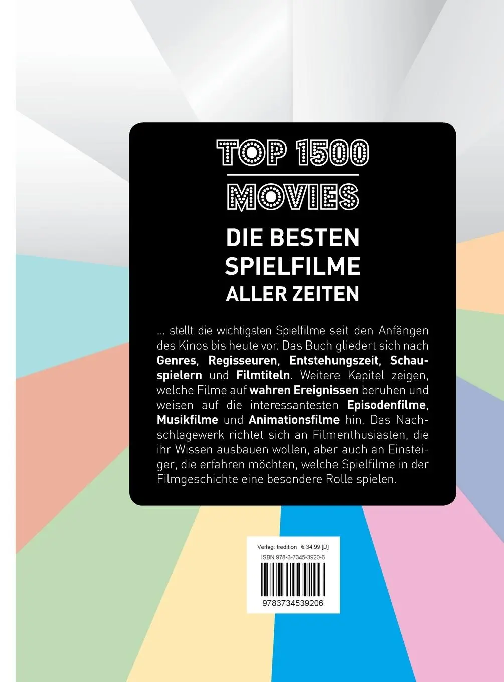 Rückseite: 9783734539206 | Top 1500 Movies | Die besten Spielfilme aller Zeiten | Rutschmann