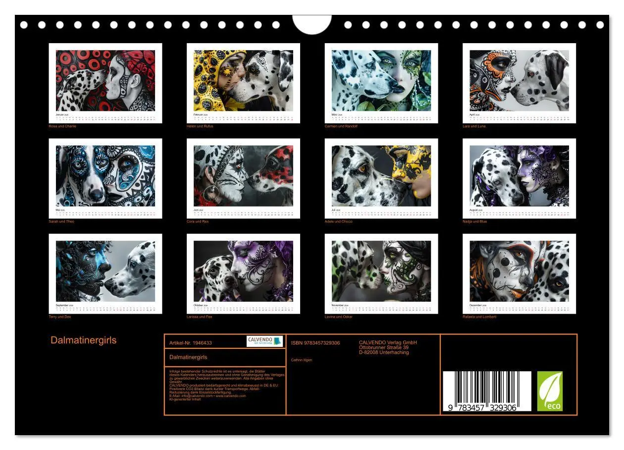 Bild: 9783457329306 | Dalmatinergirls (Wandkalender 2026 DIN A4 quer), CALVENDO...