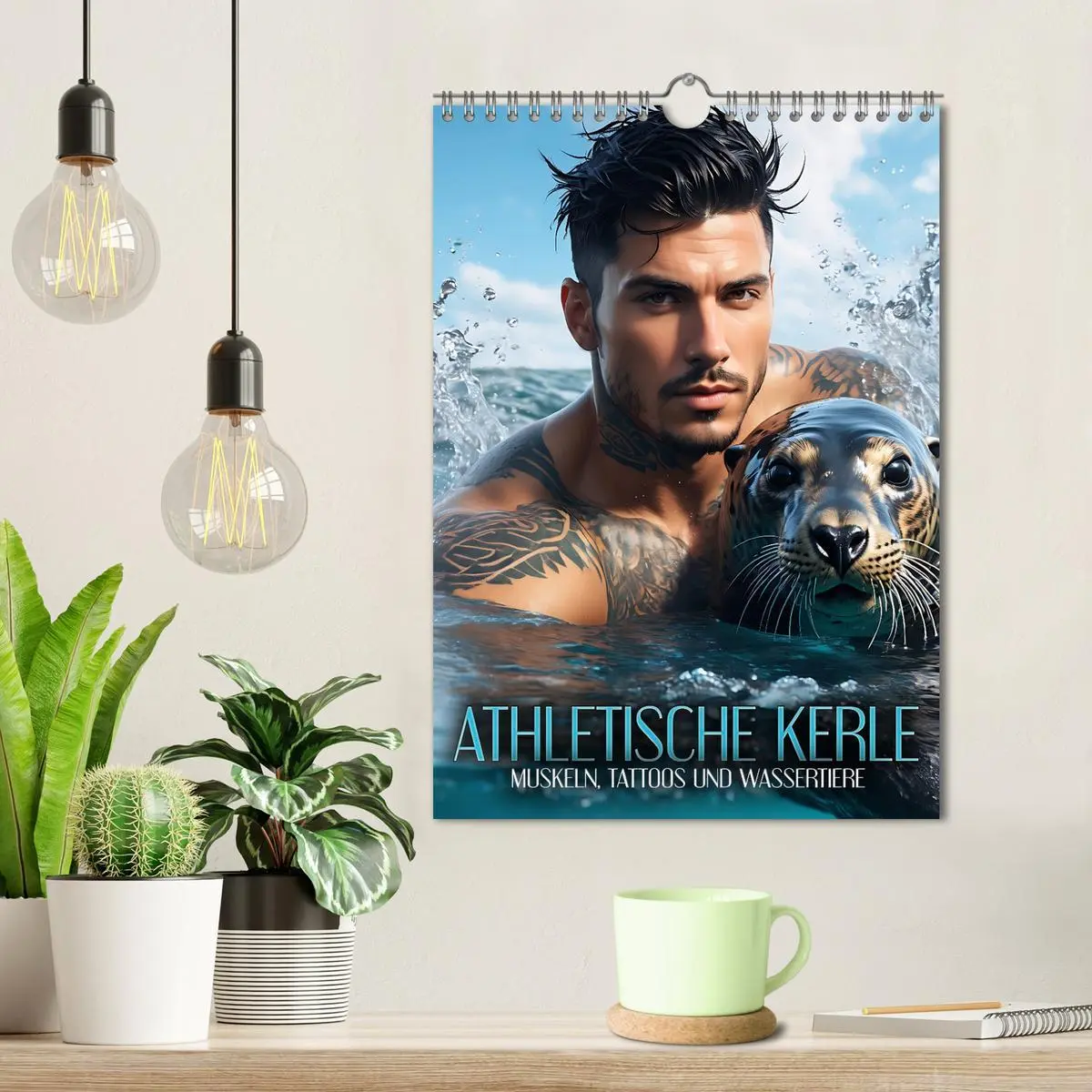 Bild: 9783516279306 | Athletische Kerle - Muskeln, Tattoos und Wassertiere (Wandkalender...