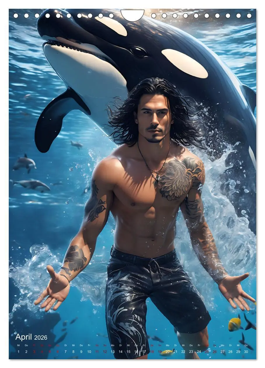 Bild: 9783516279306 | Athletische Kerle - Muskeln, Tattoos und Wassertiere (Wandkalender...
