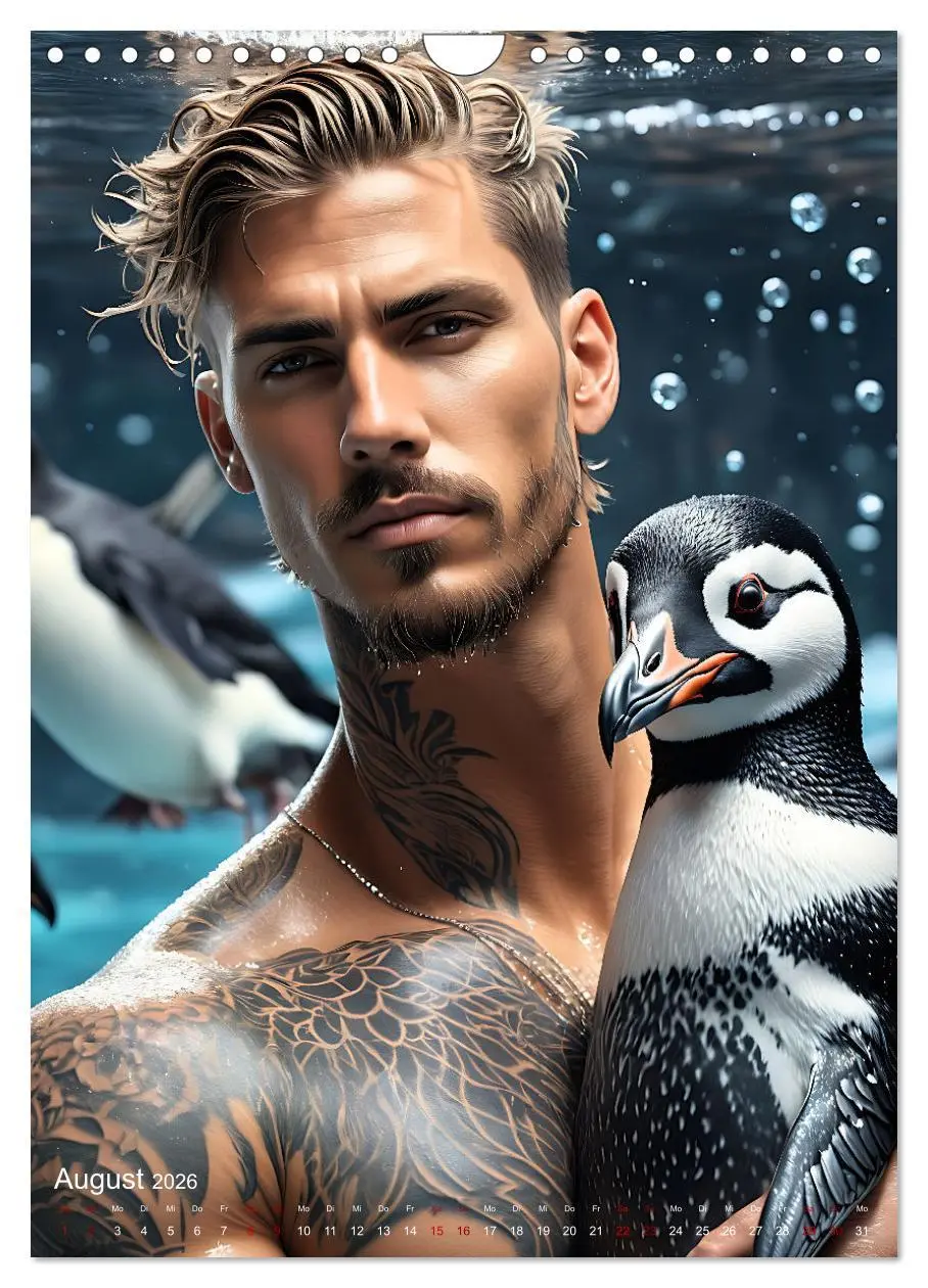 Bild: 9783516279306 | Athletische Kerle - Muskeln, Tattoos und Wassertiere (Wandkalender...