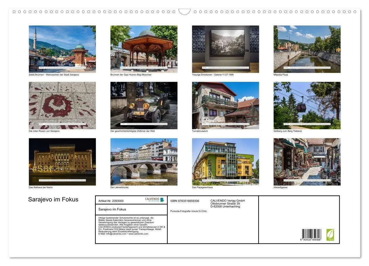 Bild: 9783516659306 | Sarajevo im Fokus (Wandkalender 2026 DIN A2 quer), CALVENDO...