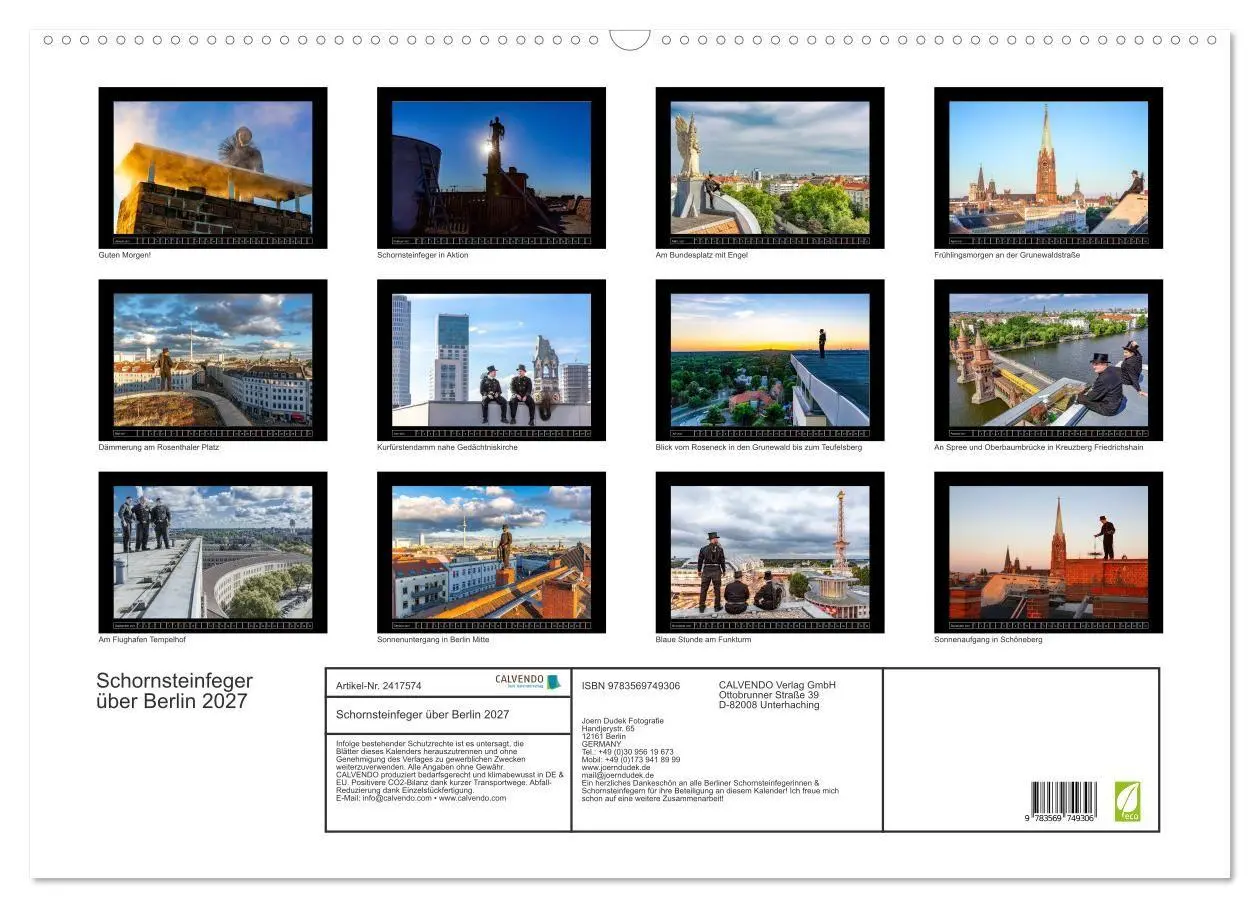 Bild: 9783569749306 | Schornsteinfeger über Berlin 2027 (Wandkalender 2027 DIN A2 quer),...