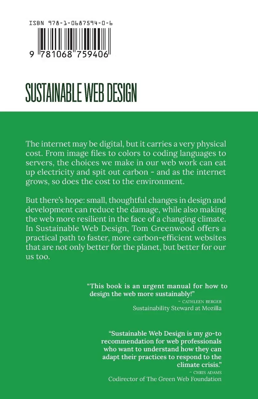 Rückseite: 9781068759406 | Sustainable Web Design | Tom Greenwood | Taschenbuch | Englisch | 2024